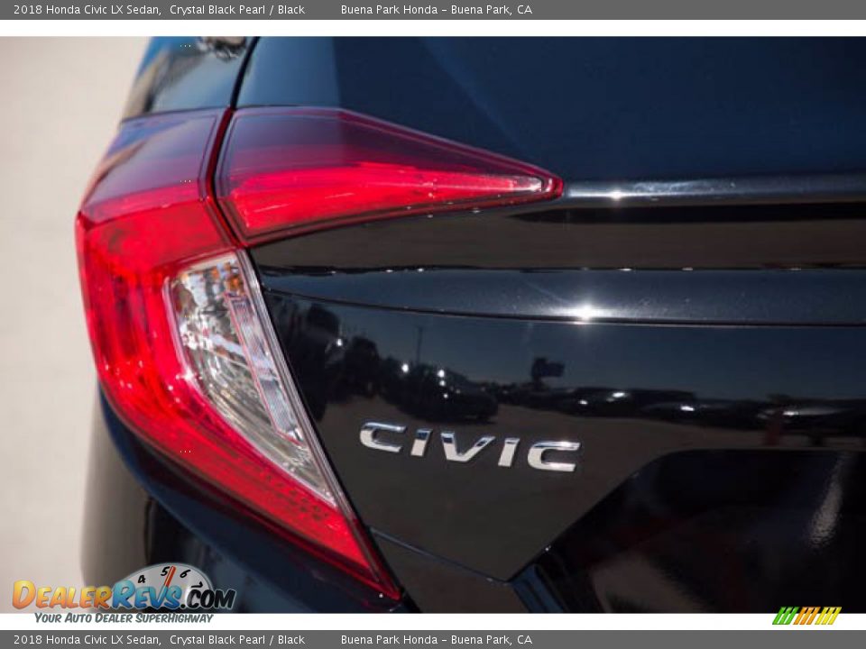 2018 Honda Civic LX Sedan Crystal Black Pearl / Black Photo #12