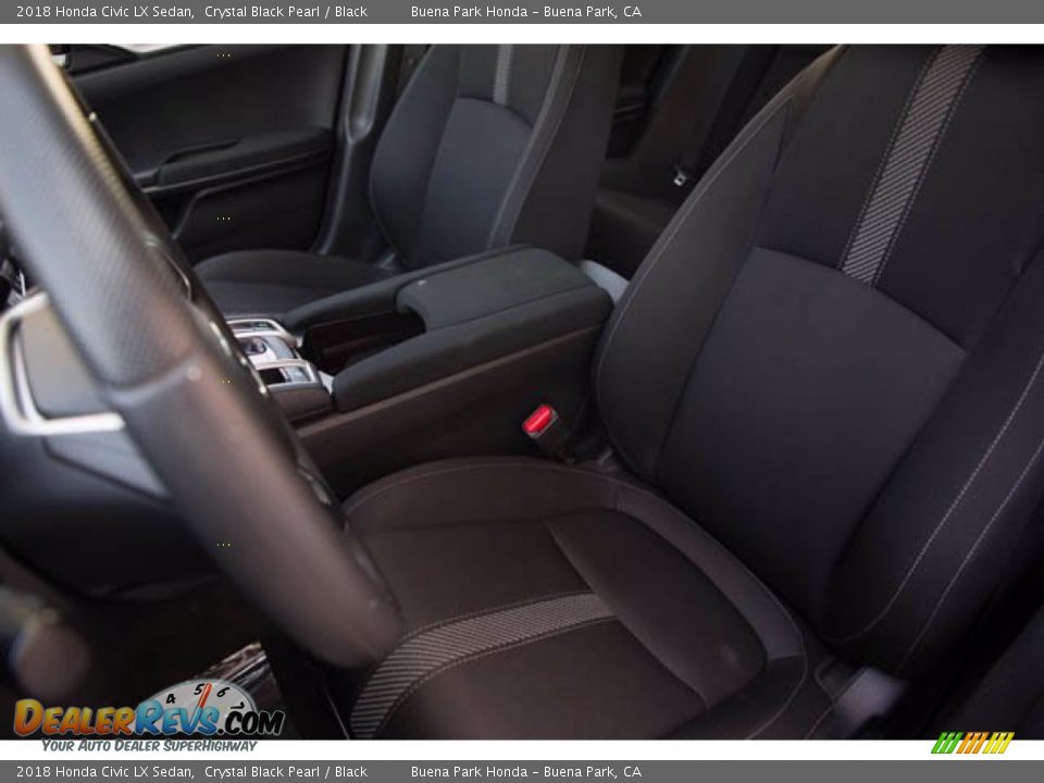 2018 Honda Civic LX Sedan Crystal Black Pearl / Black Photo #19
