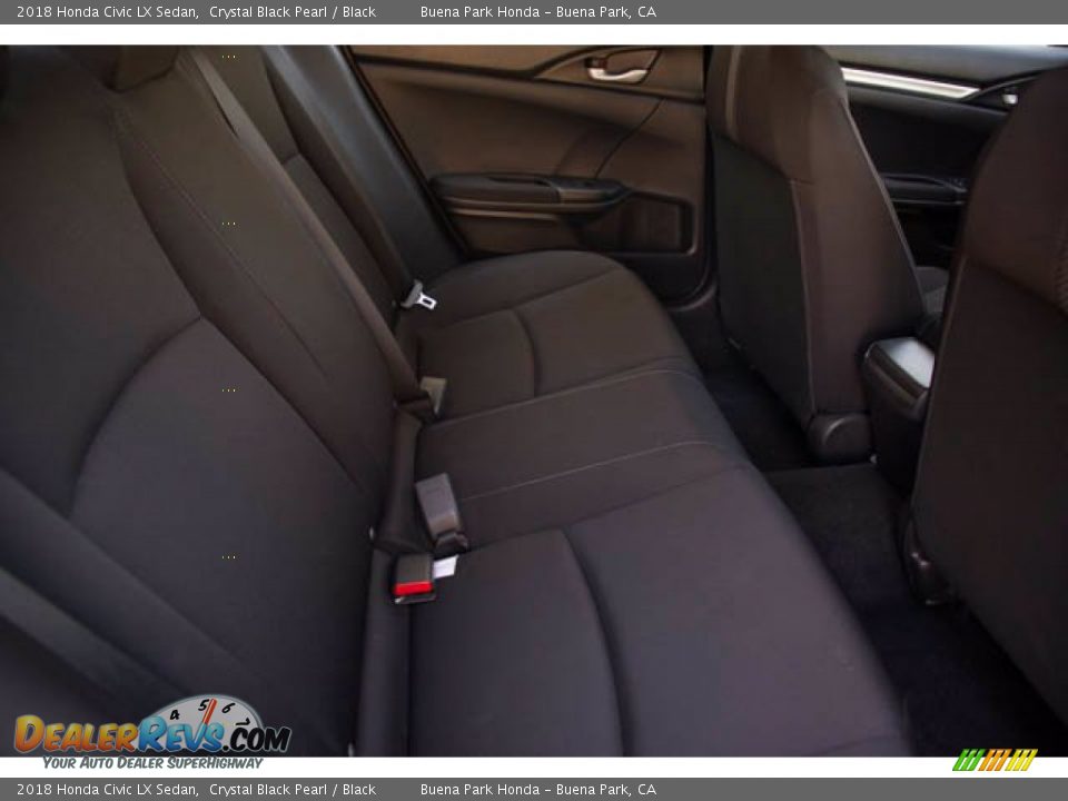 2018 Honda Civic LX Sedan Crystal Black Pearl / Black Photo #22