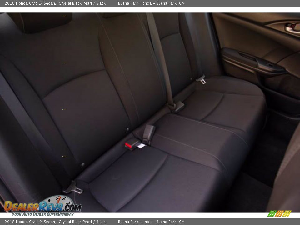 2018 Honda Civic LX Sedan Crystal Black Pearl / Black Photo #23