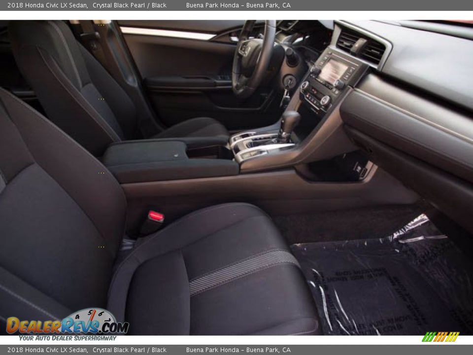 2018 Honda Civic LX Sedan Crystal Black Pearl / Black Photo #24