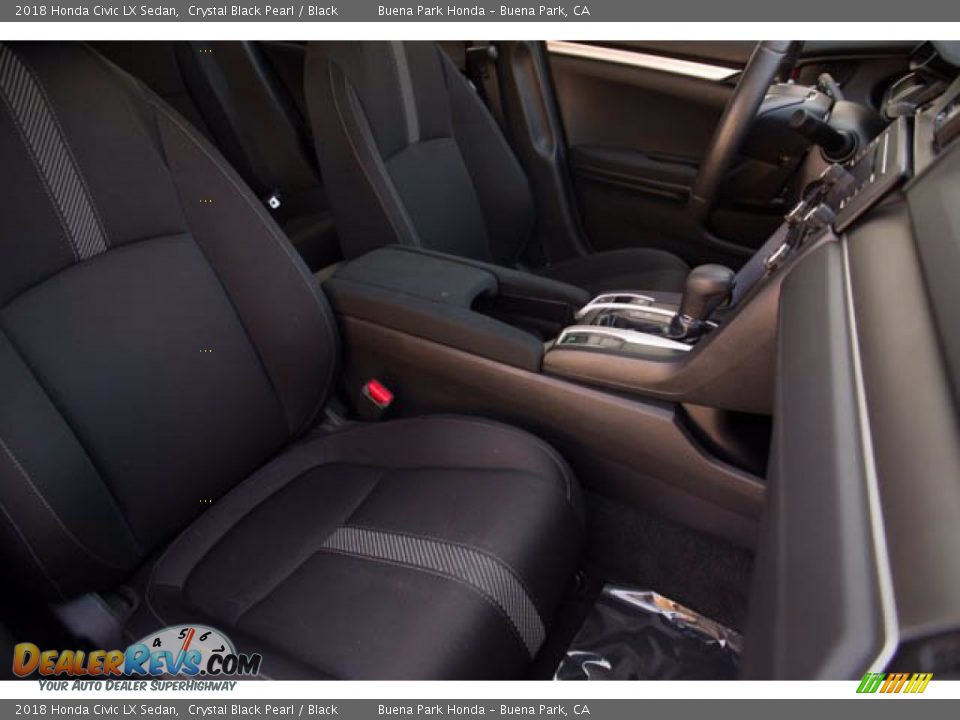 2018 Honda Civic LX Sedan Crystal Black Pearl / Black Photo #25