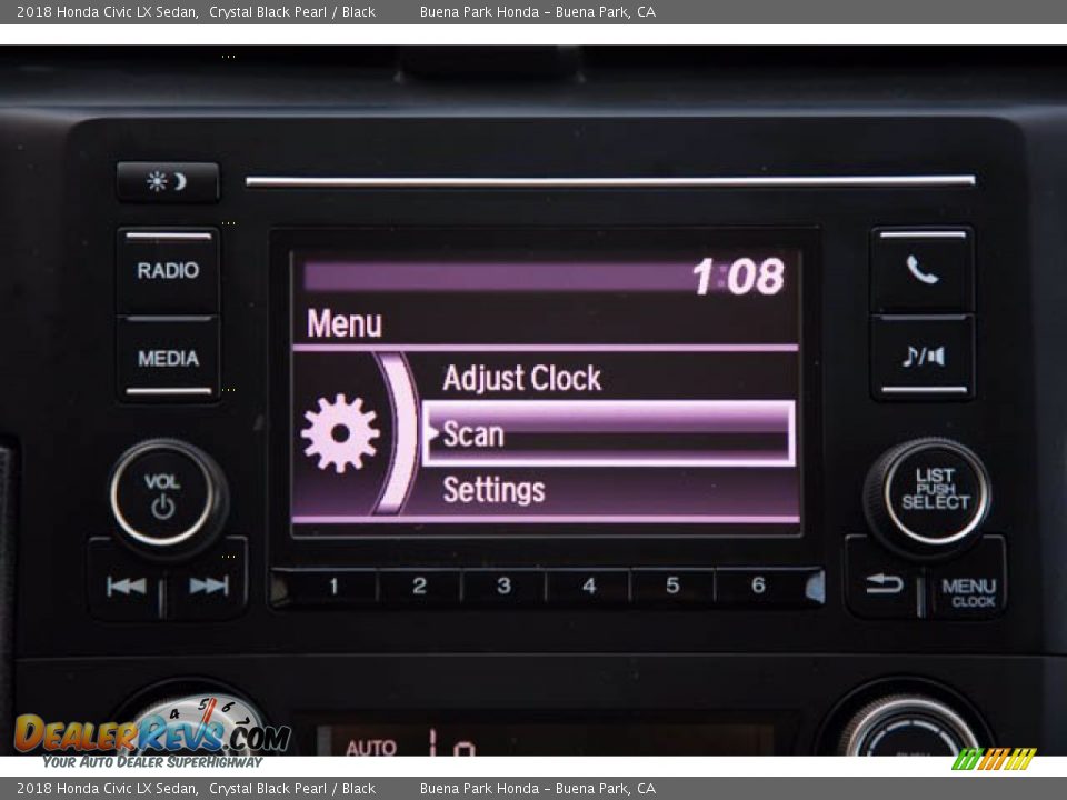 2018 Honda Civic LX Sedan Crystal Black Pearl / Black Photo #26