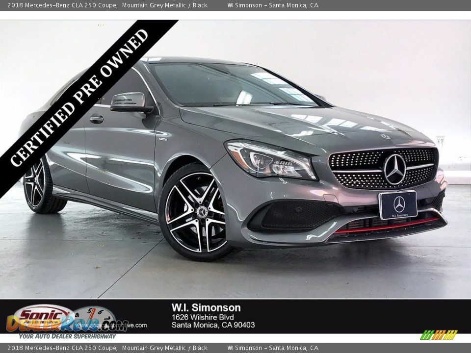 2018 Mercedes-Benz CLA 250 Coupe Mountain Grey Metallic / Black Photo #1