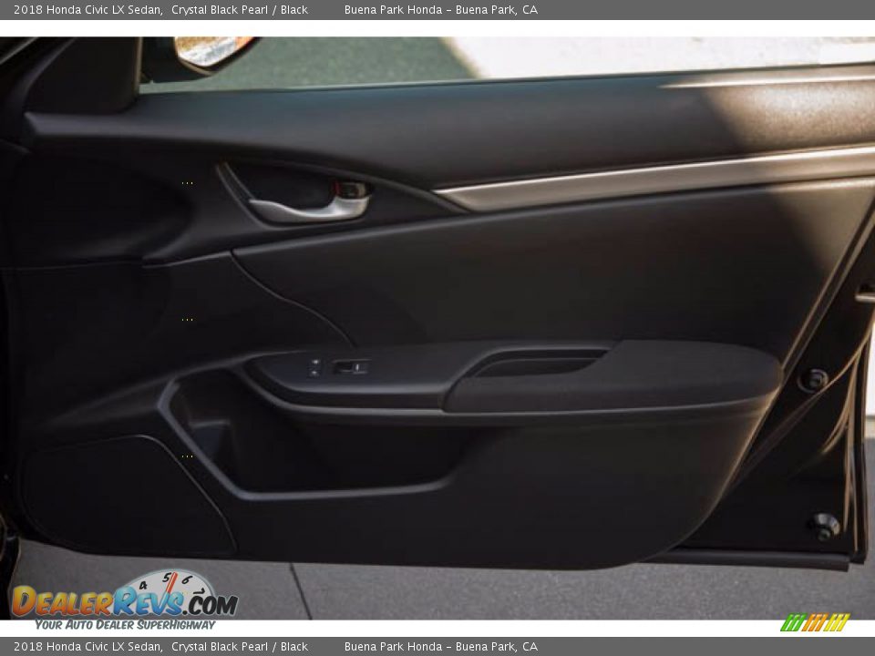 2018 Honda Civic LX Sedan Crystal Black Pearl / Black Photo #33