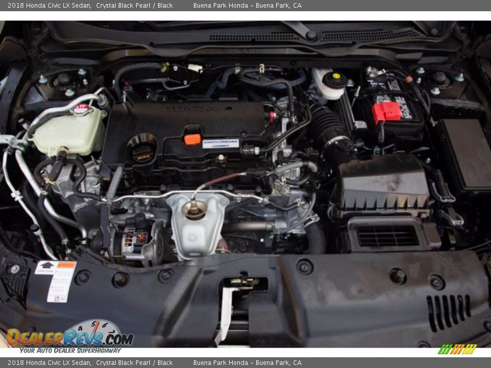 2018 Honda Civic LX Sedan Crystal Black Pearl / Black Photo #34