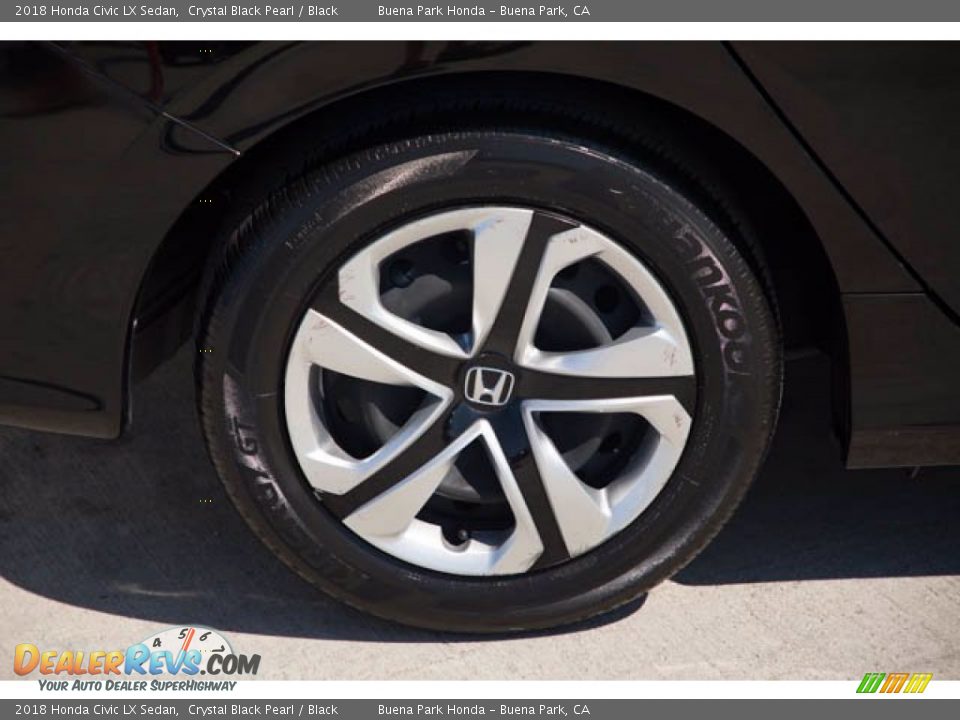 2018 Honda Civic LX Sedan Crystal Black Pearl / Black Photo #35