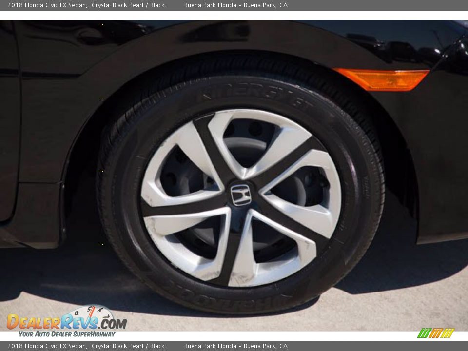 2018 Honda Civic LX Sedan Crystal Black Pearl / Black Photo #36