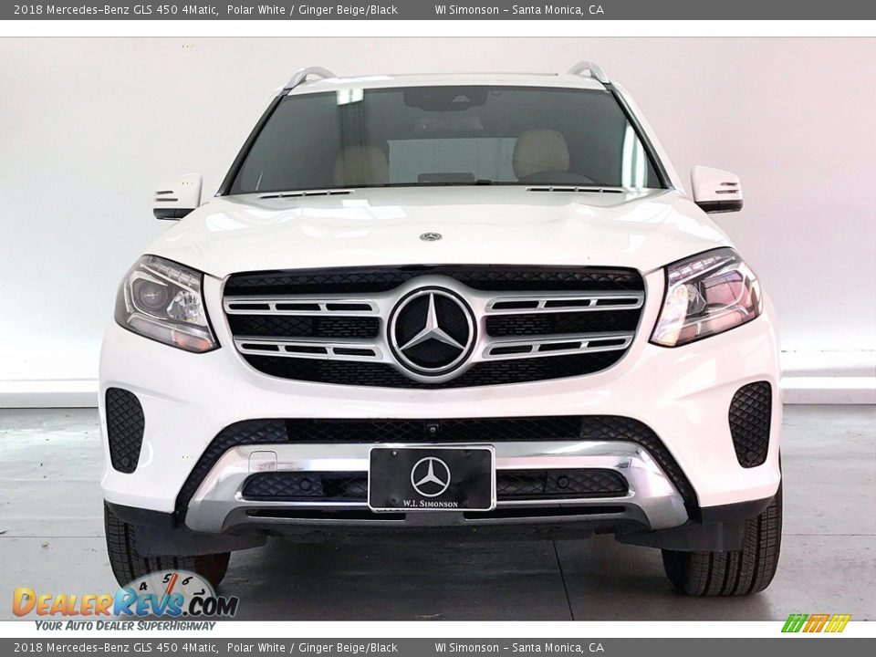 2018 Mercedes-Benz GLS 450 4Matic Polar White / Ginger Beige/Black Photo #2