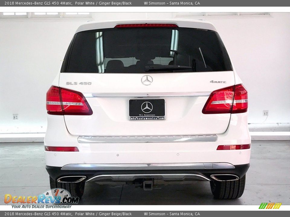 2018 Mercedes-Benz GLS 450 4Matic Polar White / Ginger Beige/Black Photo #3