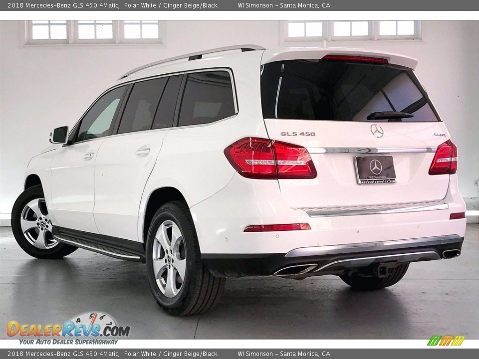 2018 Mercedes-Benz GLS 450 4Matic Polar White / Ginger Beige/Black Photo #10