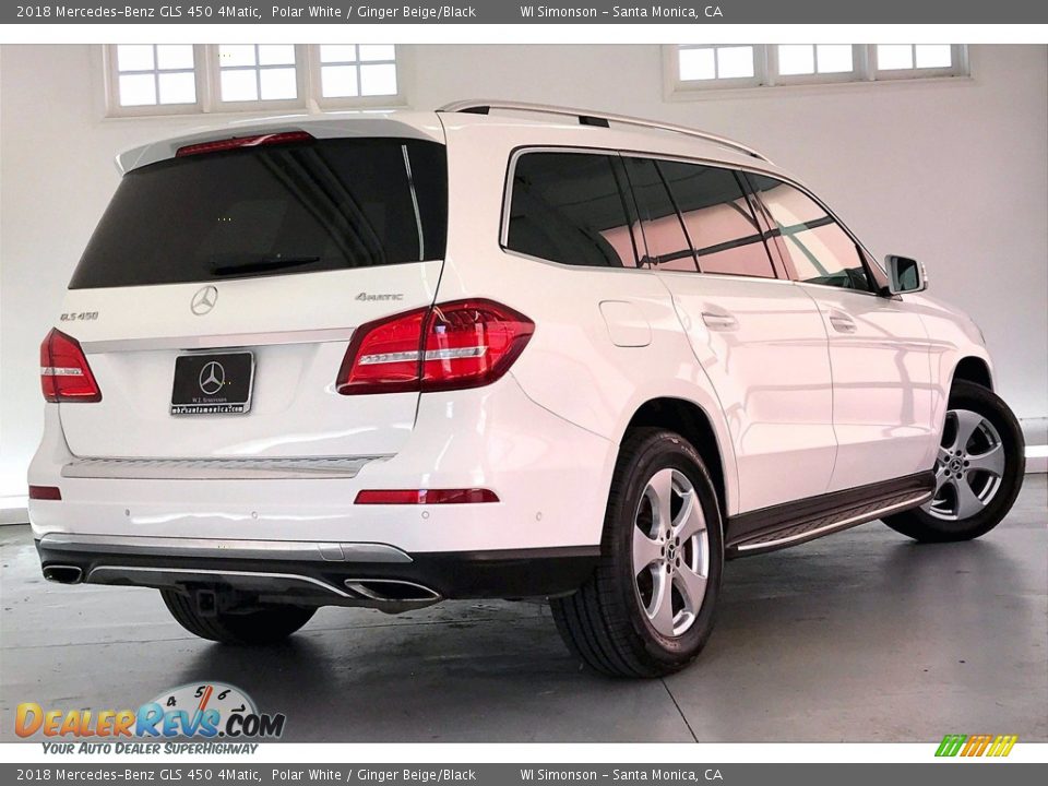 2018 Mercedes-Benz GLS 450 4Matic Polar White / Ginger Beige/Black Photo #13