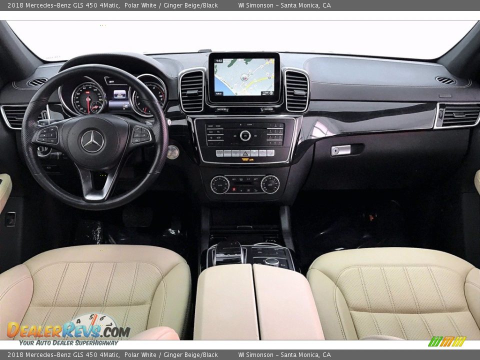 2018 Mercedes-Benz GLS 450 4Matic Polar White / Ginger Beige/Black Photo #15