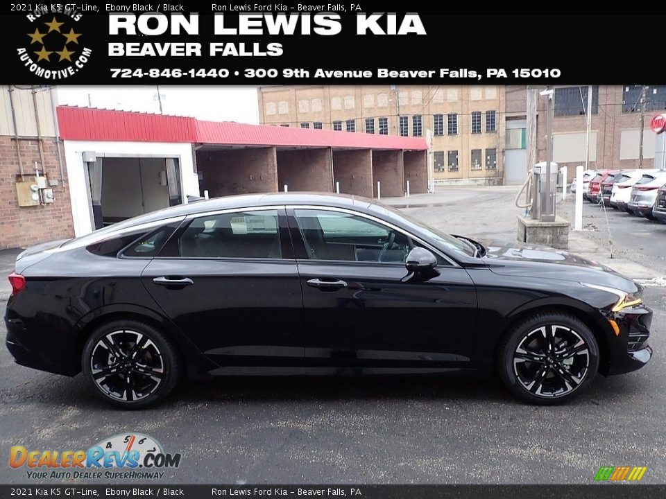 2021 Kia K5 GT-Line Ebony Black / Black Photo #1