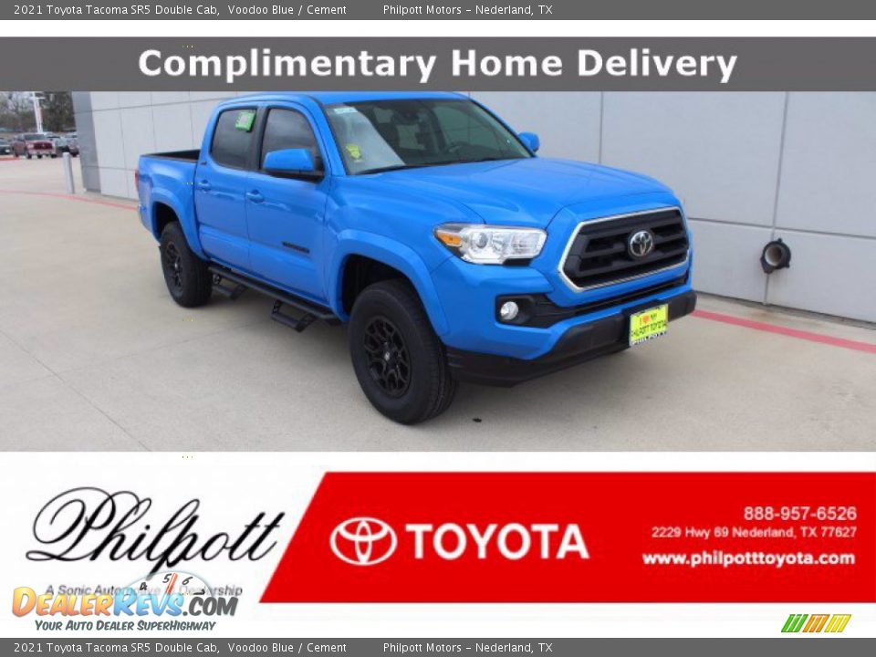 2021 Toyota Tacoma SR5 Double Cab Voodoo Blue / Cement Photo #1