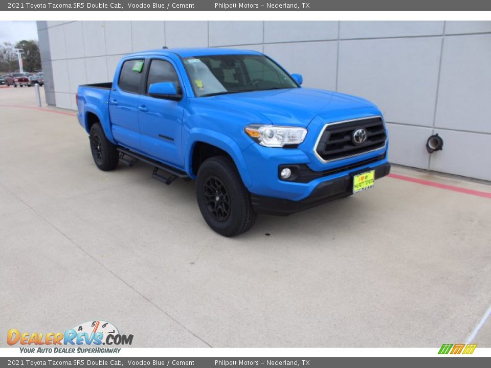2021 Toyota Tacoma SR5 Double Cab Voodoo Blue / Cement Photo #2