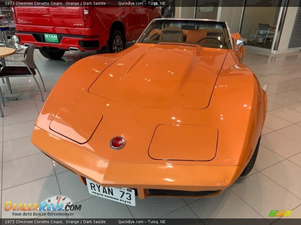 1973 Chevrolet Corvette Coupe Orange / Dark Saddle Photo #2