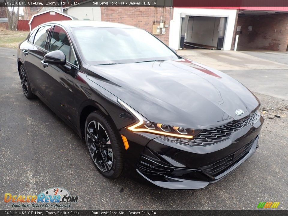2021 Kia K5 GT-Line Ebony Black / Black Photo #3