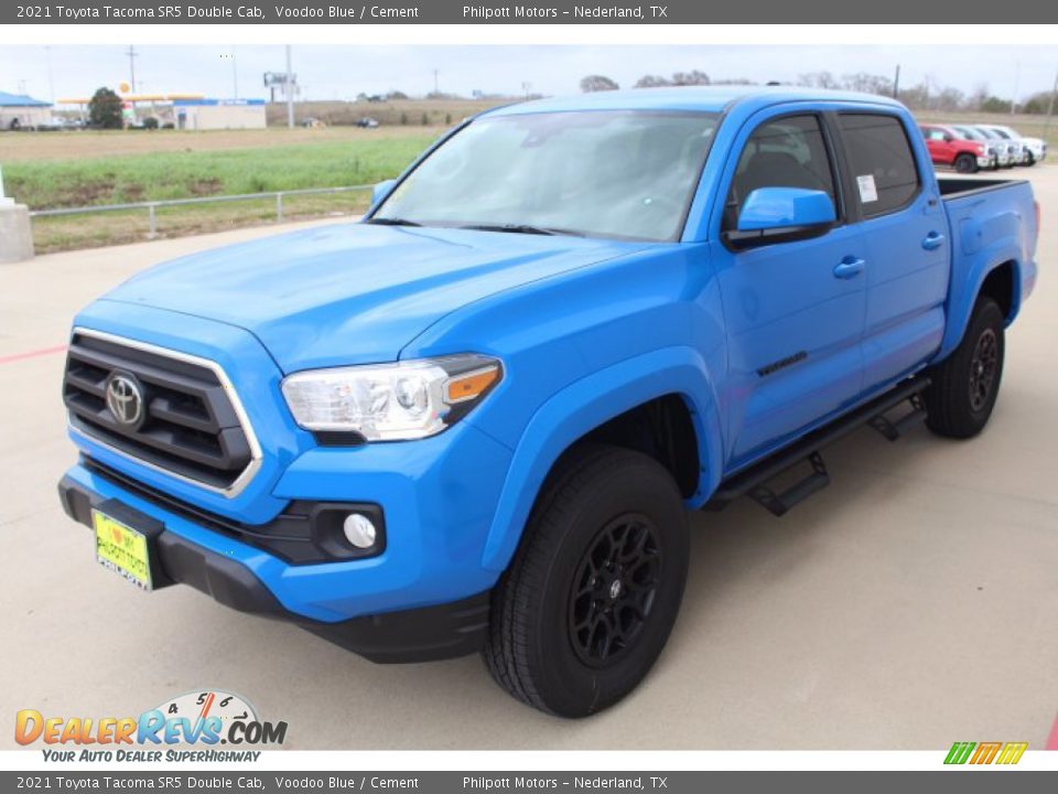 2021 Toyota Tacoma SR5 Double Cab Voodoo Blue / Cement Photo #4