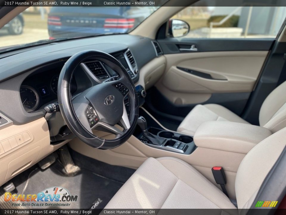 2017 Hyundai Tucson SE AWD Ruby Wine / Beige Photo #3