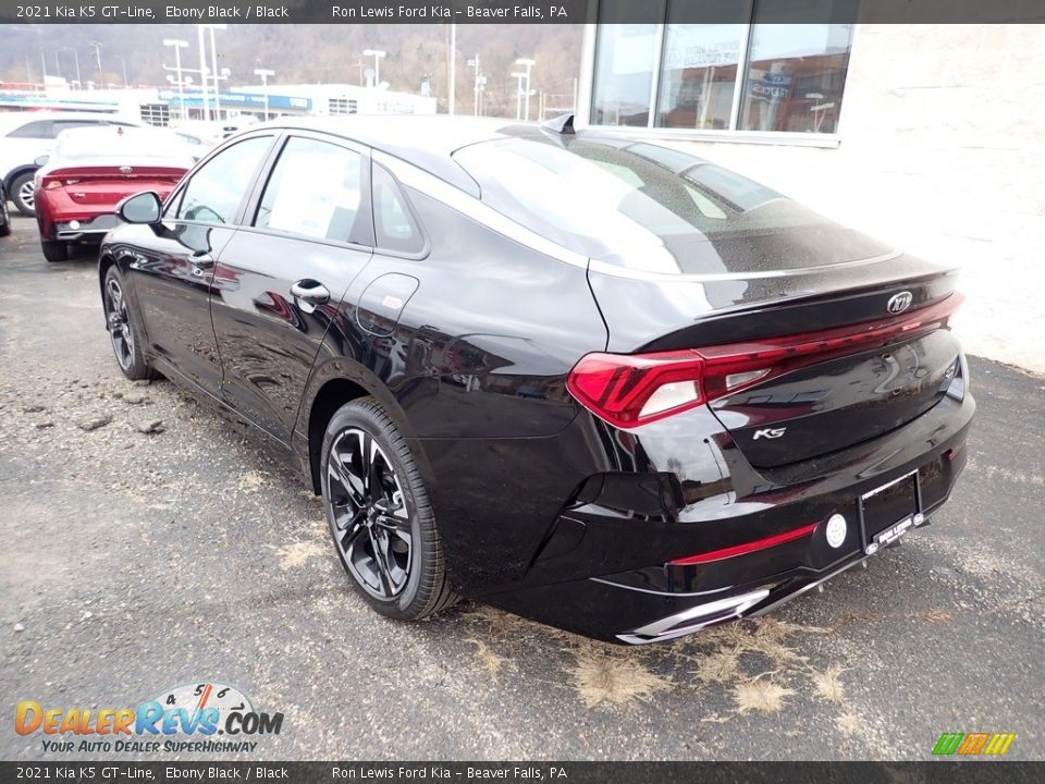 2021 Kia K5 GT-Line Ebony Black / Black Photo #7