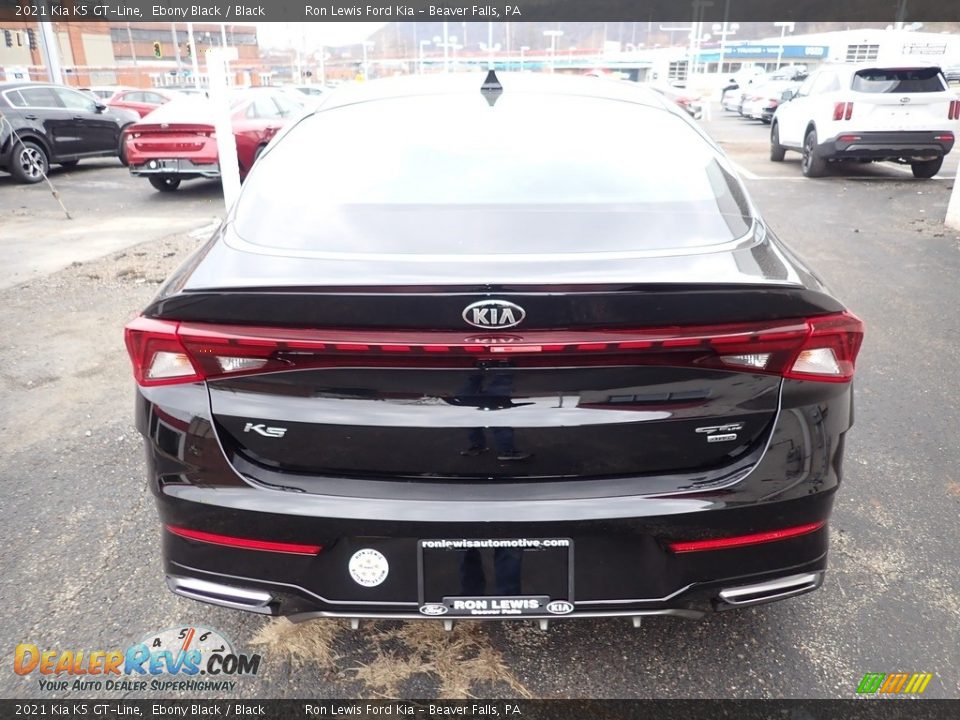 2021 Kia K5 GT-Line Ebony Black / Black Photo #8