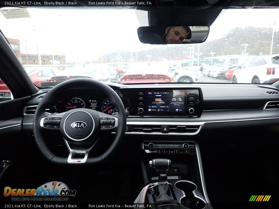 2021 Kia K5 GT-Line Ebony Black / Black Photo #13