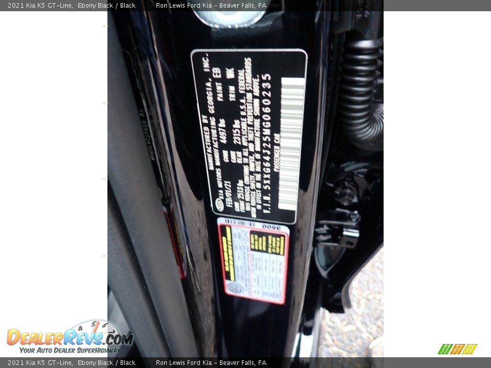 2021 Kia K5 GT-Line Ebony Black / Black Photo #16