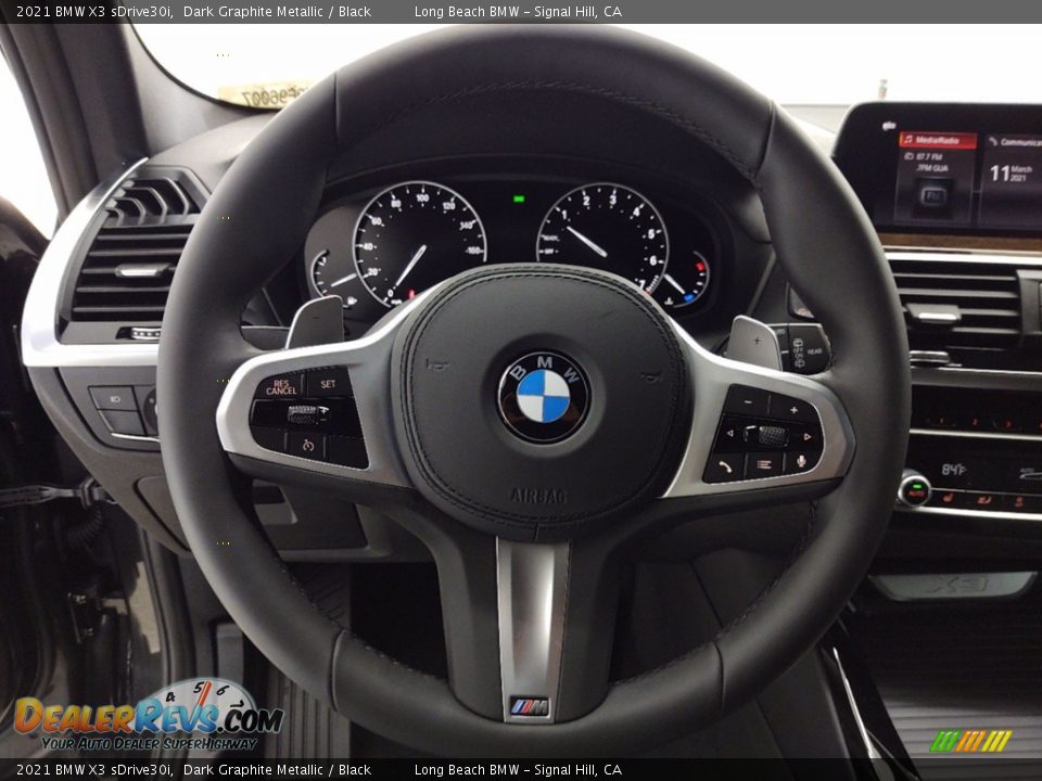 2021 BMW X3 sDrive30i Dark Graphite Metallic / Black Photo #14