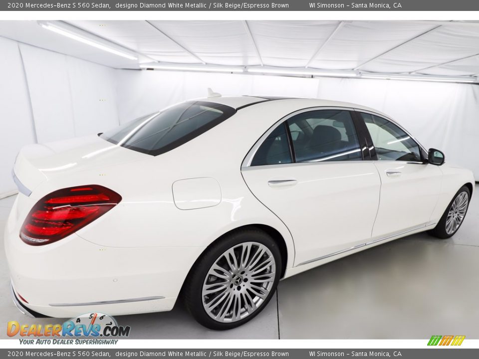 2020 Mercedes-Benz S 560 Sedan designo Diamond White Metallic / Silk Beige/Espresso Brown Photo #3