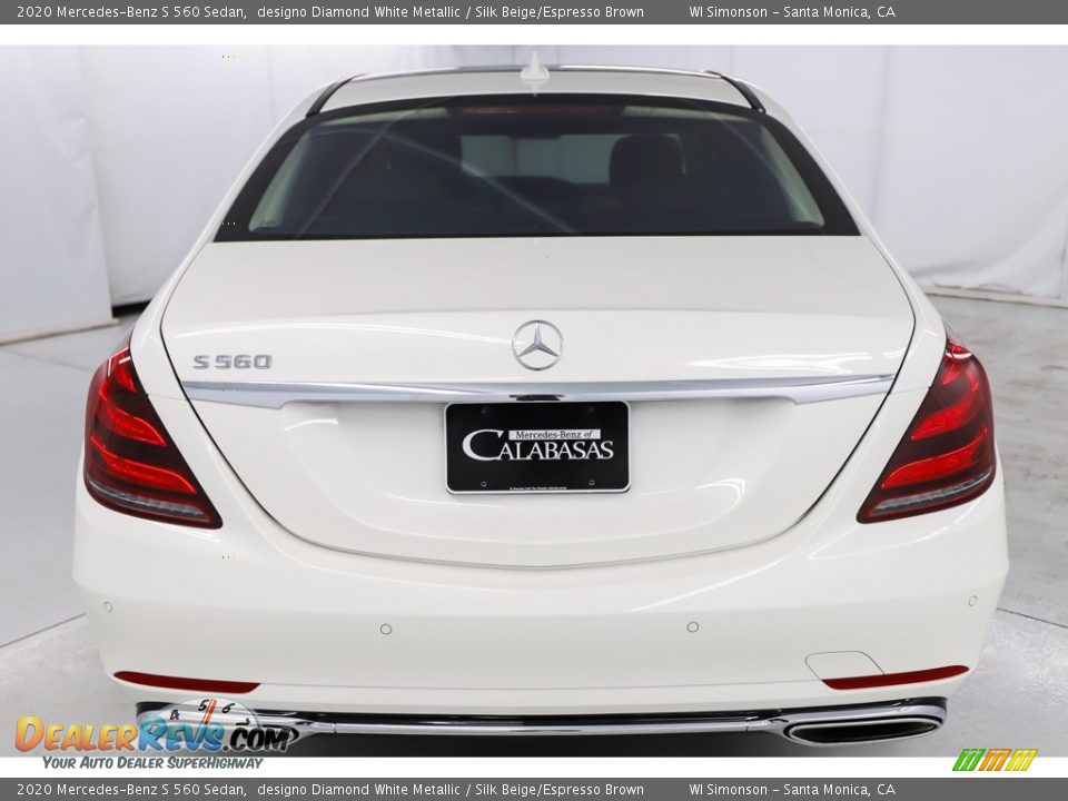 2020 Mercedes-Benz S 560 Sedan designo Diamond White Metallic / Silk Beige/Espresso Brown Photo #4