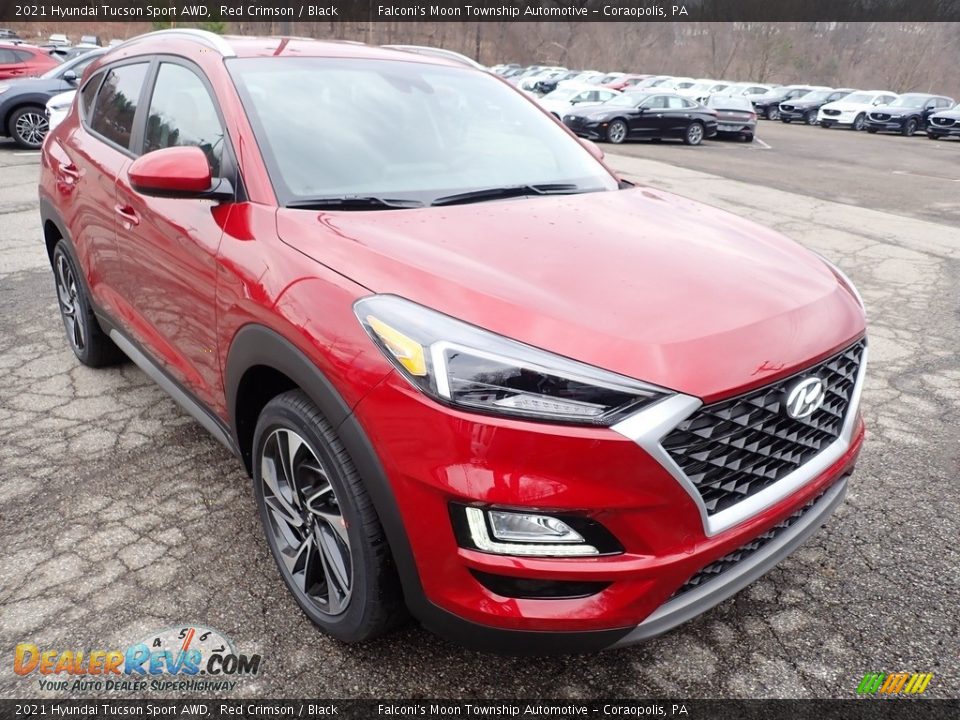 2021 Hyundai Tucson Sport AWD Red Crimson / Black Photo #3