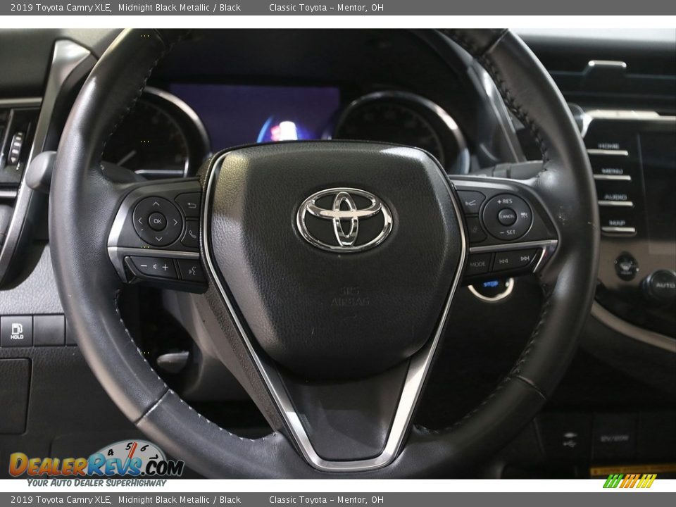 2019 Toyota Camry XLE Midnight Black Metallic / Black Photo #7
