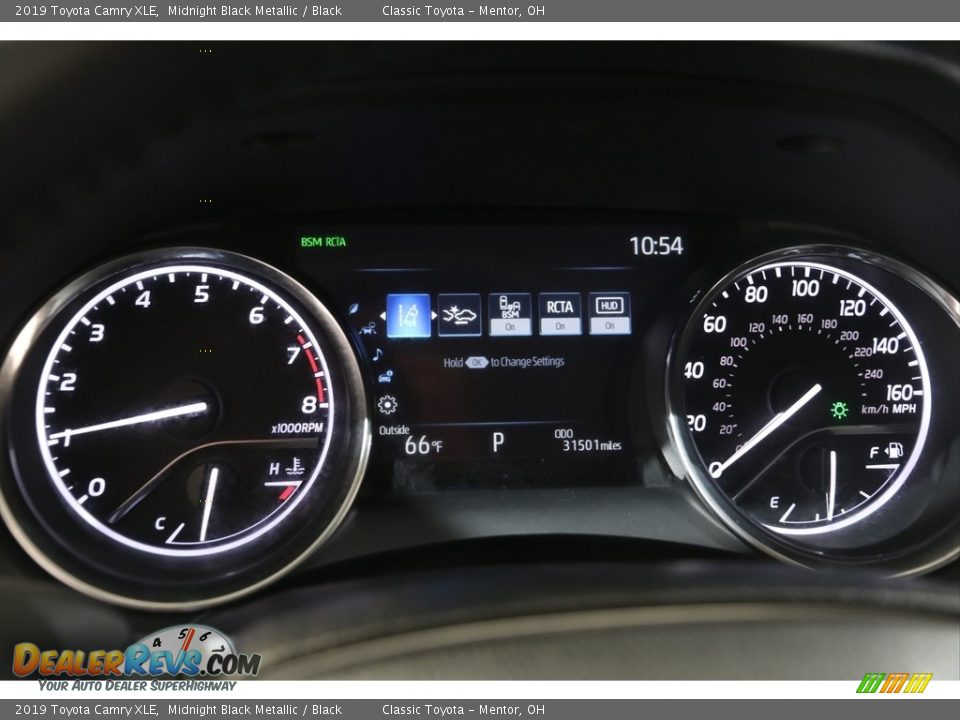 2019 Toyota Camry XLE Midnight Black Metallic / Black Photo #8