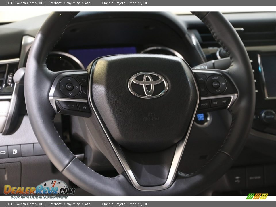 2018 Toyota Camry XLE Predawn Gray Mica / Ash Photo #7