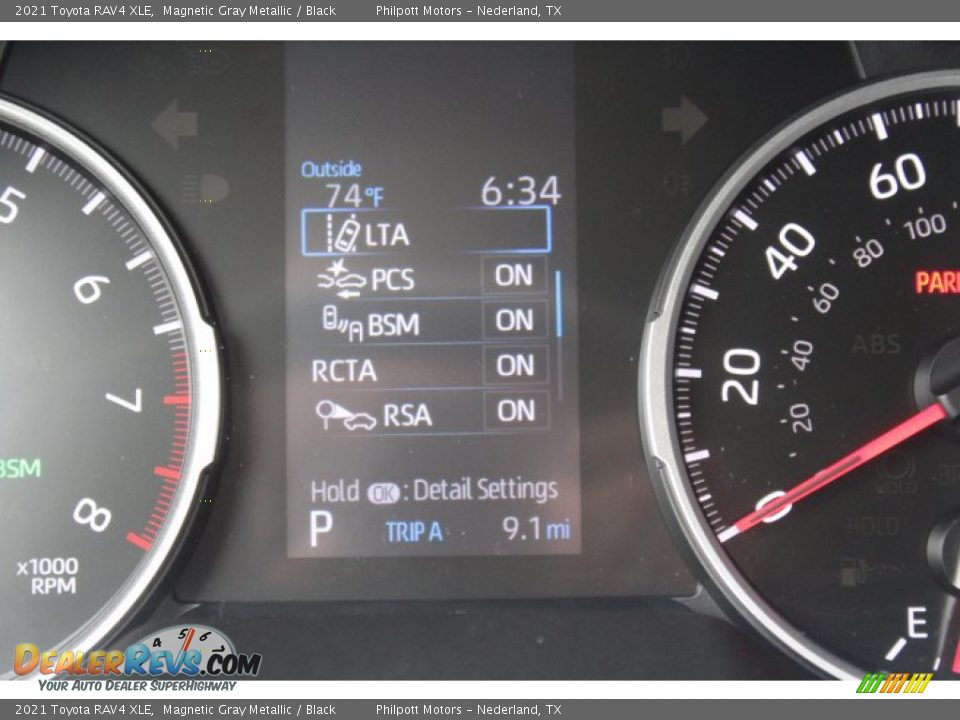 2021 Toyota RAV4 XLE Magnetic Gray Metallic / Black Photo #14