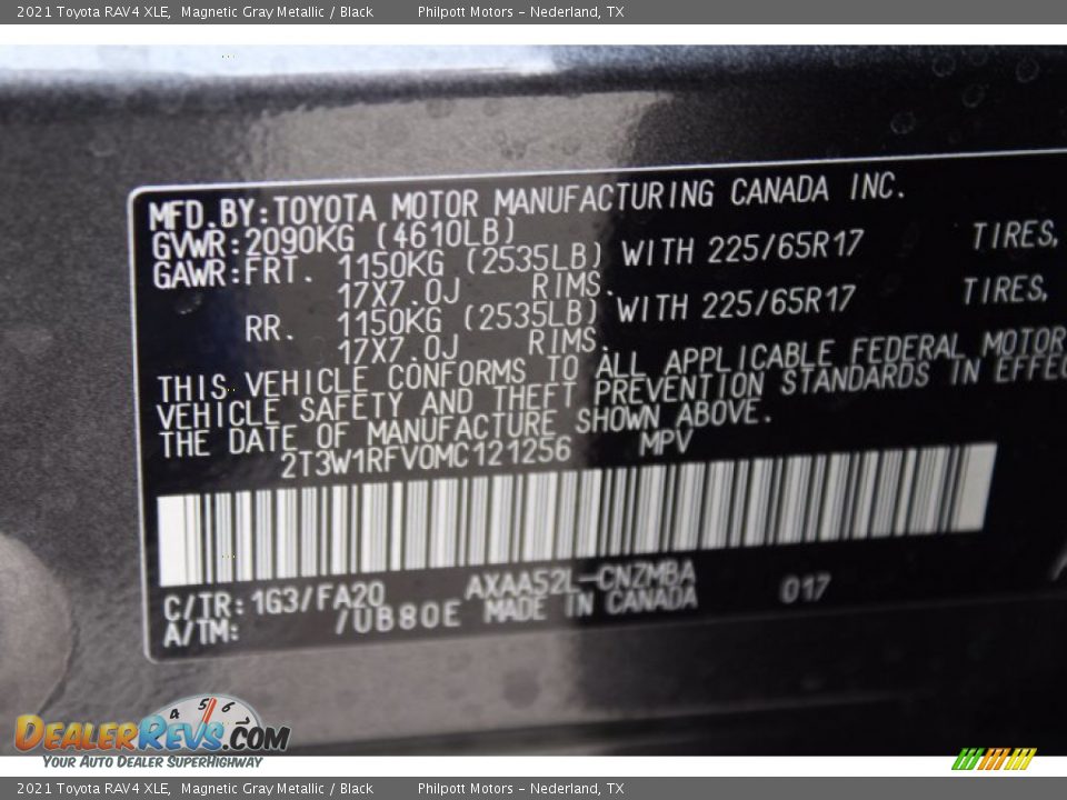 2021 Toyota RAV4 XLE Magnetic Gray Metallic / Black Photo #26