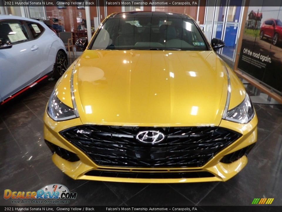 2021 Hyundai Sonata N Line Glowing Yellow / Black Photo #3