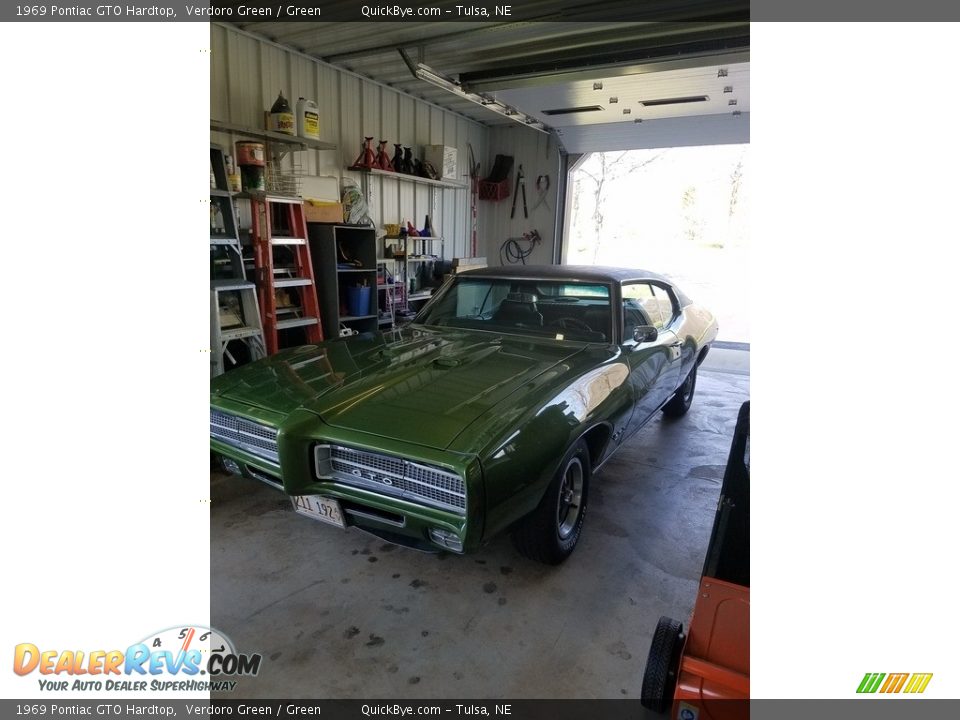 1969 Pontiac GTO Hardtop Verdoro Green / Green Photo #6