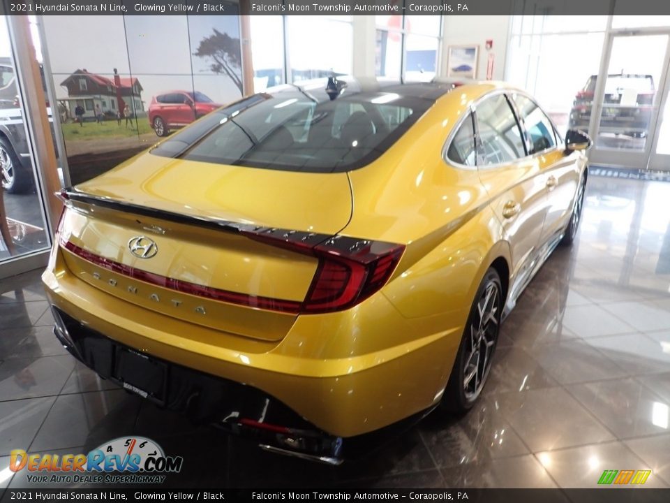 2021 Hyundai Sonata N Line Glowing Yellow / Black Photo #6