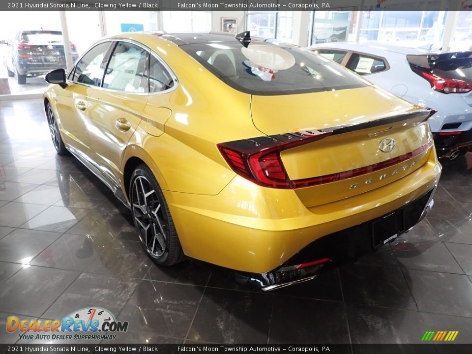 2021 Hyundai Sonata N Line Glowing Yellow / Black Photo #7