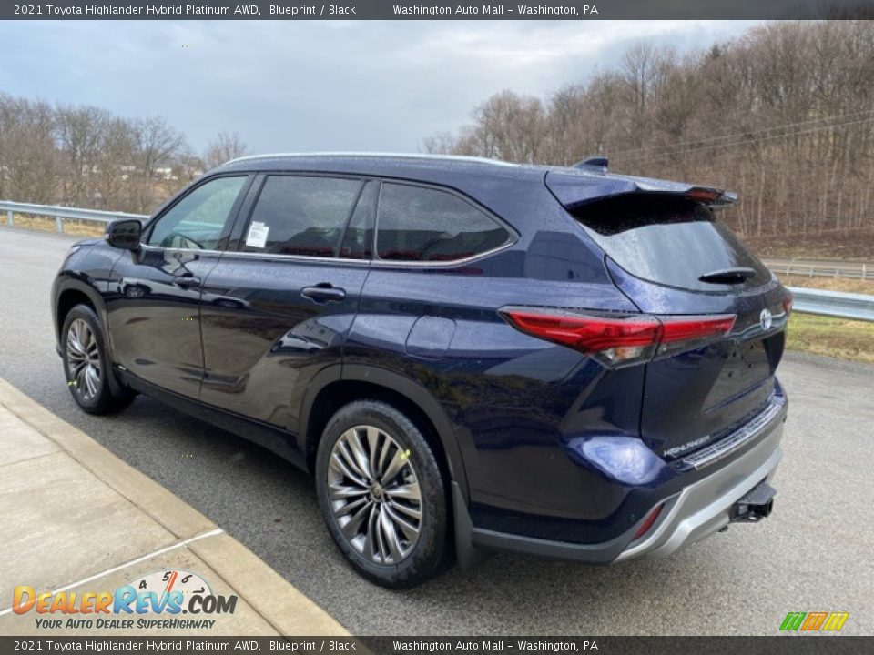 2021 Toyota Highlander Hybrid Platinum AWD Blueprint / Black Photo #2