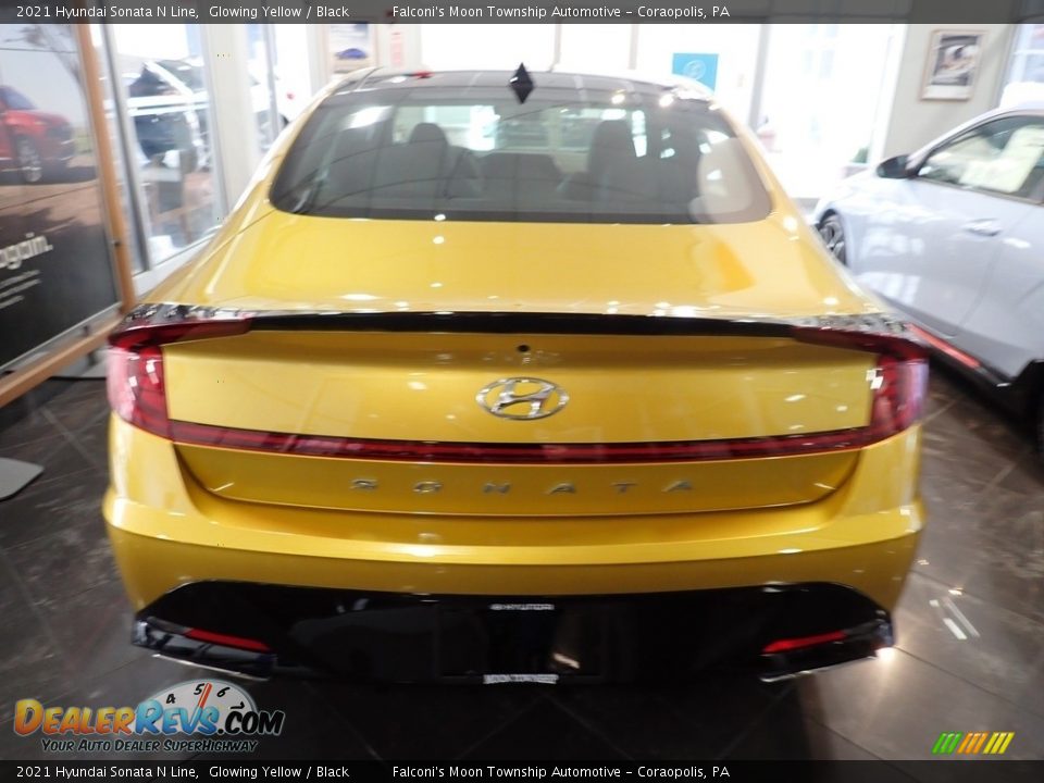 2021 Hyundai Sonata N Line Glowing Yellow / Black Photo #8