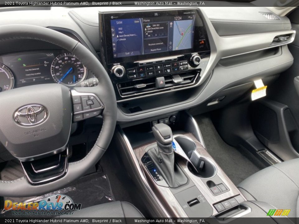 2021 Toyota Highlander Hybrid Platinum AWD Blueprint / Black Photo #3
