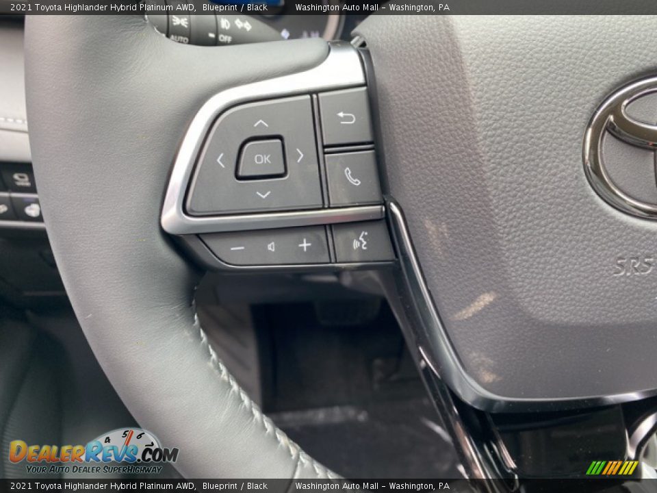 2021 Toyota Highlander Hybrid Platinum AWD Blueprint / Black Photo #6