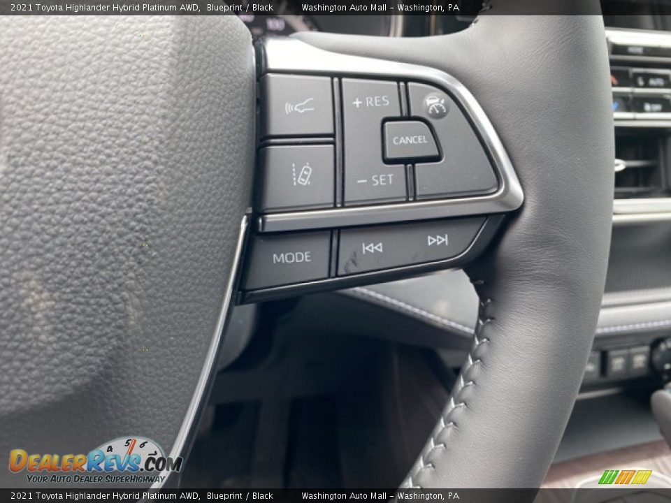 2021 Toyota Highlander Hybrid Platinum AWD Blueprint / Black Photo #7