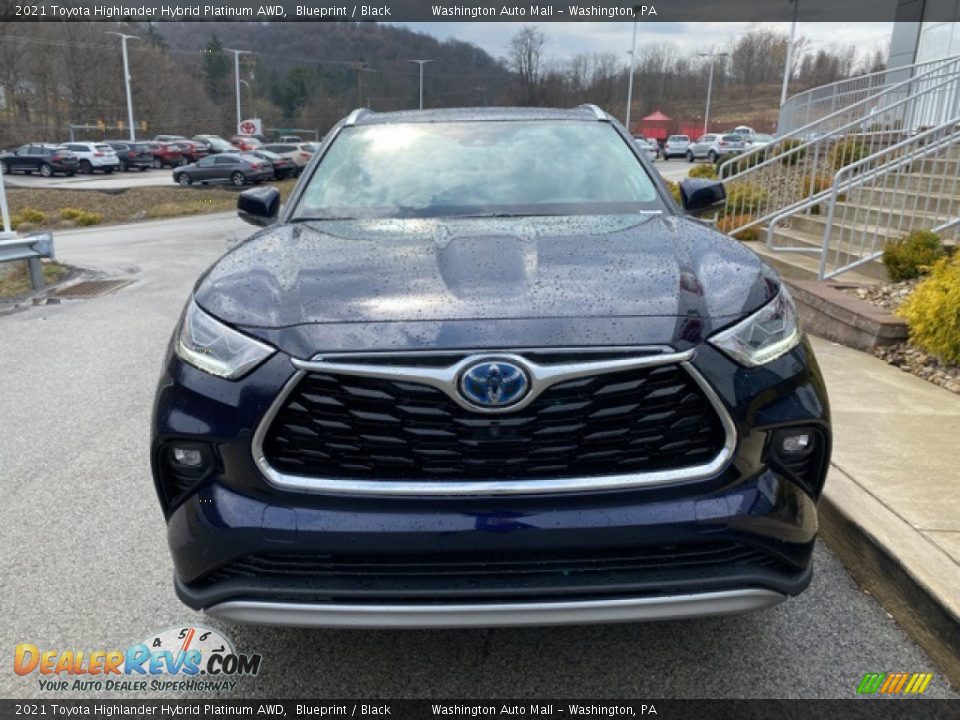 2021 Toyota Highlander Hybrid Platinum AWD Blueprint / Black Photo #13