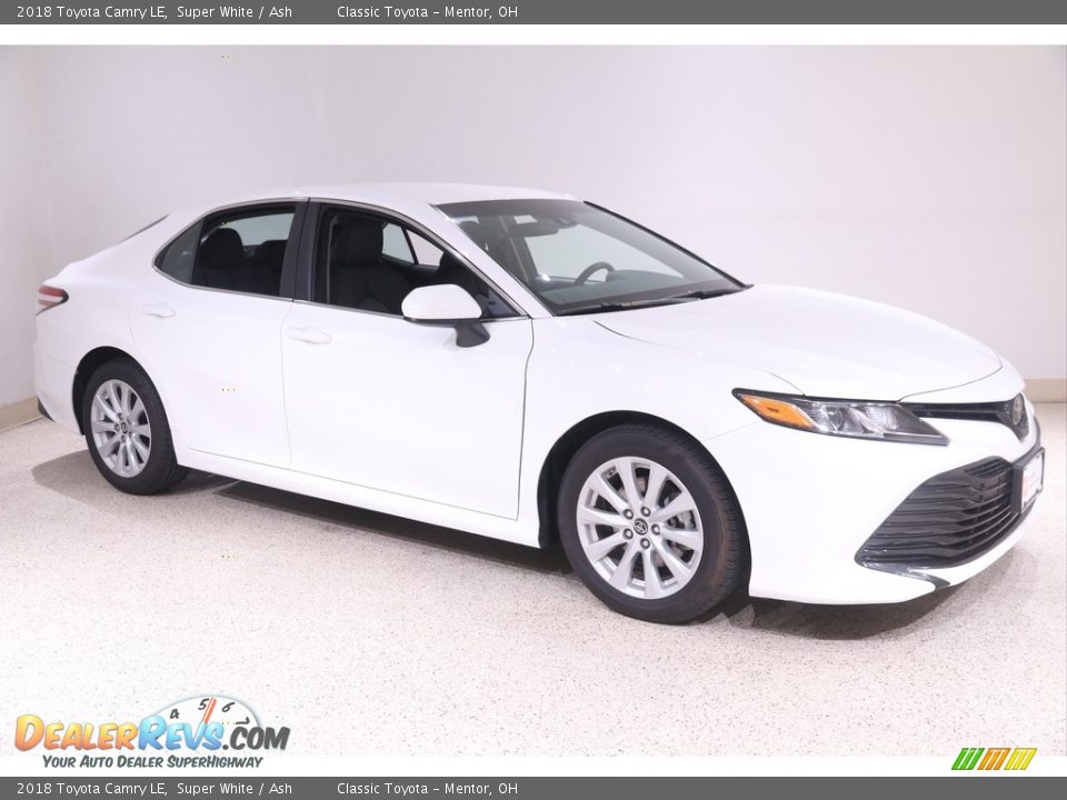 2018 Toyota Camry LE Super White / Ash Photo #1