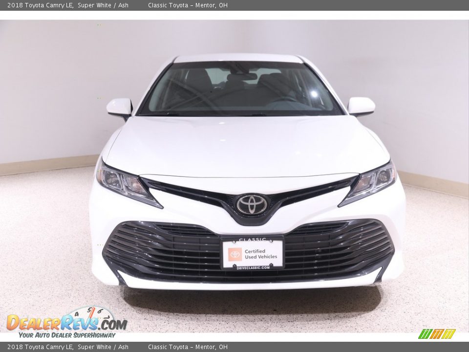 2018 Toyota Camry LE Super White / Ash Photo #2