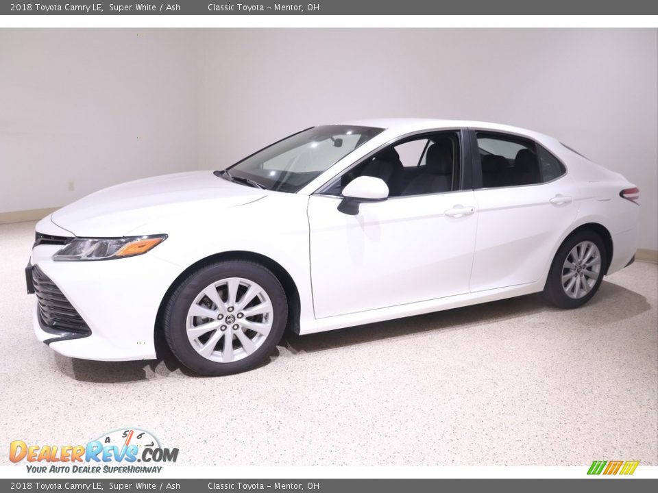 2018 Toyota Camry LE Super White / Ash Photo #3
